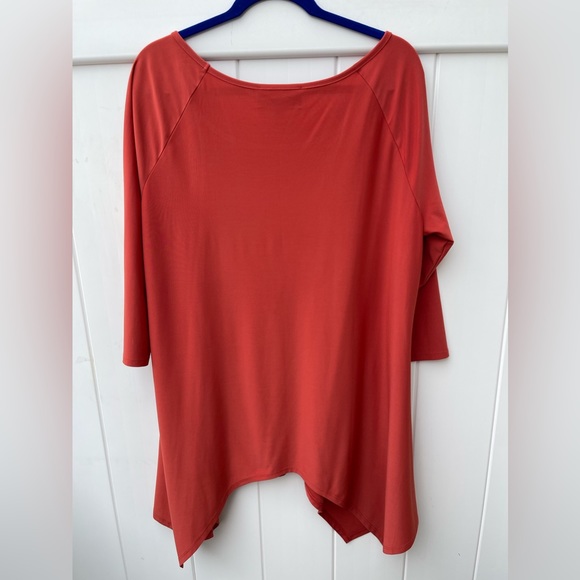 Antthony Orange Sharkbite-Hem Casual Tunic Top size X-Large - Picture 9 of 9
